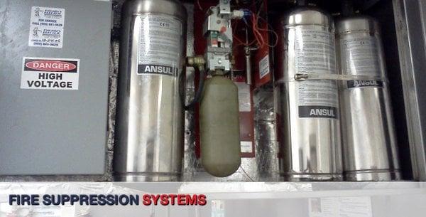 Fire suppression systems: Commercial kitchen hood fire suppression, industrial spray booths fire suppression.