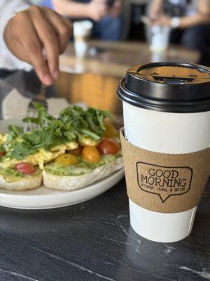 Avocado toast and London fog