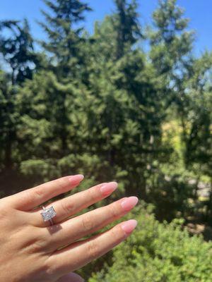 Dip powder almond nails