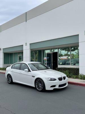 2009 M3 Sedan in for coil overs, subframe mounts and rod bearing service