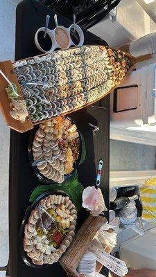 Sushi and charcuterie