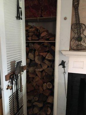 Happiness is a full firewood closet!