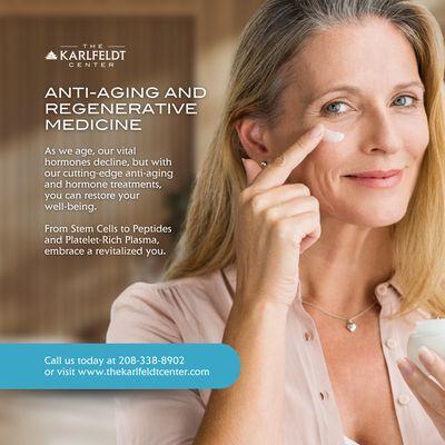 Learn more: https://www.thekarlfeldtcenter.com/anti-aging-hormones-treatments/