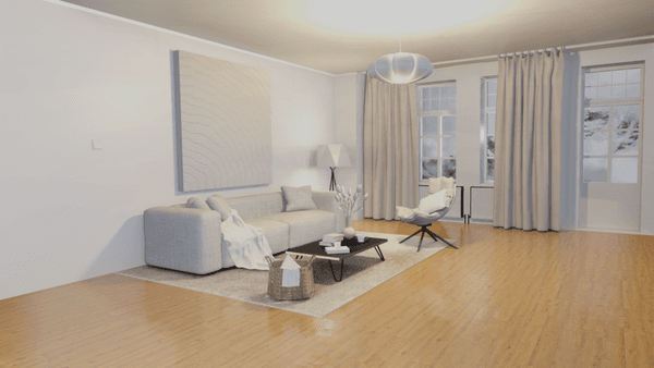 3D model of interior design of a room