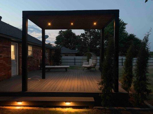 Deck and Pergola w/ lighting