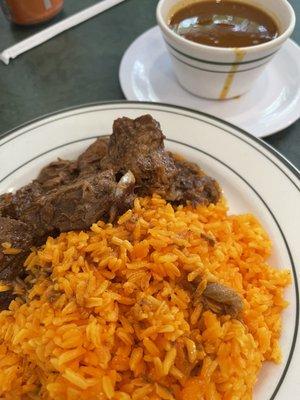 Rice and Beans Beef Stew Lunch Daily Special