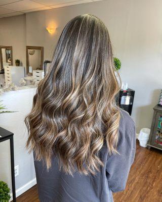 Balayage, cut and style by Christine