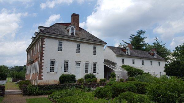 Original mansion on the left with wing on the right where the Degn's lived/had things like heating.