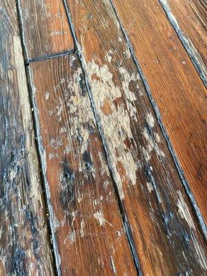 Neglected wood floor that'll put splinters in your feet