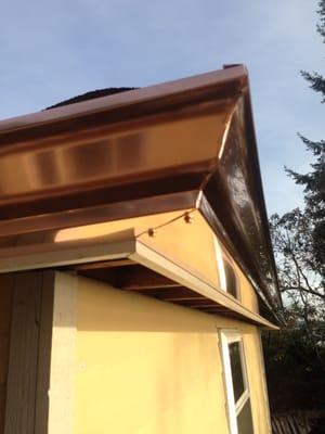 Copper gutter job for customer in Tacoma