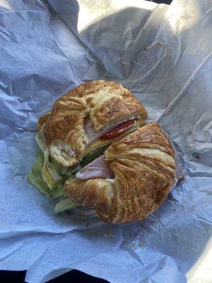 Ham egg and cheese croissant