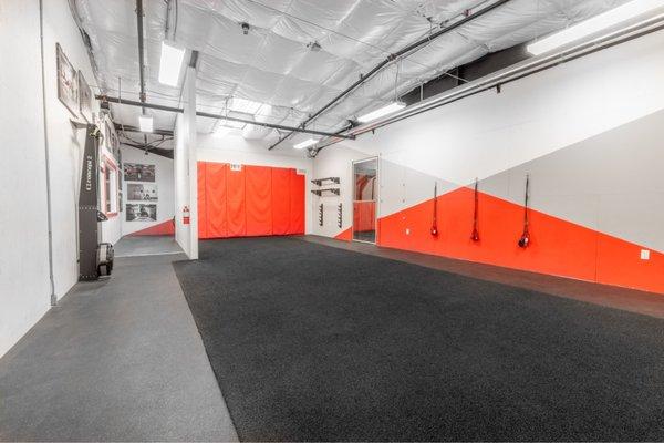 Extra turf area upstairs capable of group training