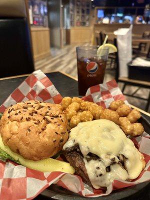 Mushroom and Bacon Cheeseburger