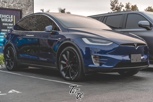 Tesla Model X Tinted in Llumar IRX