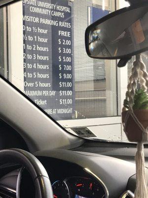 Parking rates.