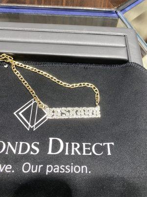 My gold/name necklace