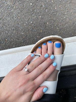 Second visit: Gel mani and regular polish pedi