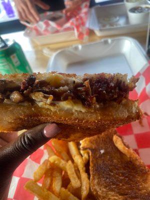 Brisket grilled cheese