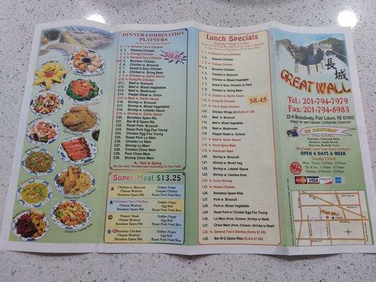 Menu Front and Back - September 2024