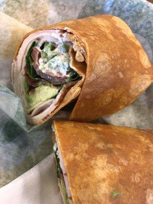 Turkey, bacon, avocado wrap