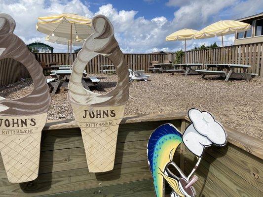 The iconic John's ice cream cone.