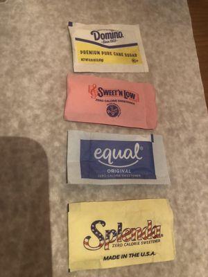 A rainbow of sweeteners