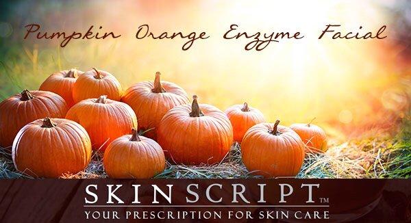 Pumpkin Facials now available! Our new line of Skin Script is the perfect peptides for skin brightness and tightening!