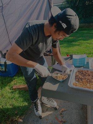 Filipino Tacos made by a rollerblading chef!