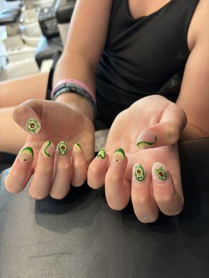 My daughter loved her nail design! It was better than what she selected on Insta as an example...