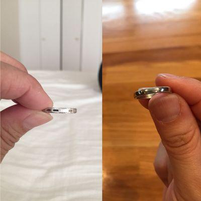 Before and after (apologies for the quality! I'm not a jewelry photographer)