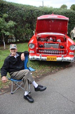 He fixed up this car and he's pretty proud