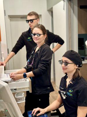 CEREC Swift Crown Crew: Crafting crowns in a flash!  Our dental squad knows how to keep it cool. #SmileHeroes"