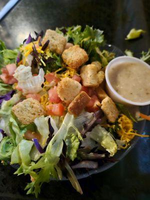 House salad with yummy feta vinaigrette dressing.