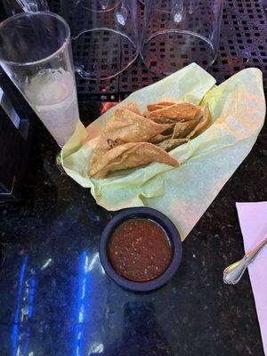 Chips and salsa and a famous Margarita