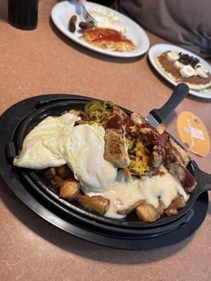 Crazy skillet and pancakes