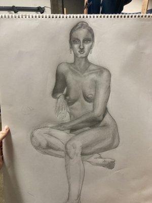 Student Work: Danny Grant's 6-week Figure Draw--this is Stephanie's, an English teacher with a desire to feed into creative inclinations