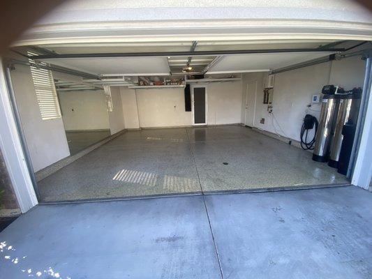 Garbage removal from garage after photo