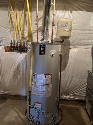 75 gallon as water heater with a new t-12 exepansion tank installed in hilltown Pennsylvania