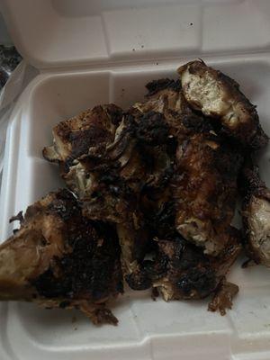 Charred chicken. Not good!