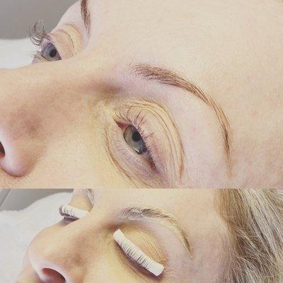 Lash lift and a brows tint, very soft and fresh!