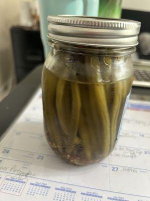 Pickled green beans