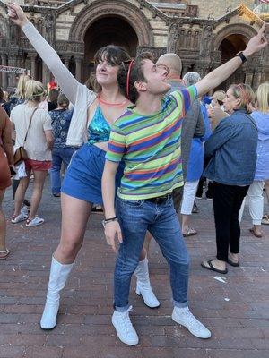 Channeling (Tony Manero) John Travolta in Saturday Night Fever @ The Free Donna Summer Disco Party @ Copley Square Boston 2021