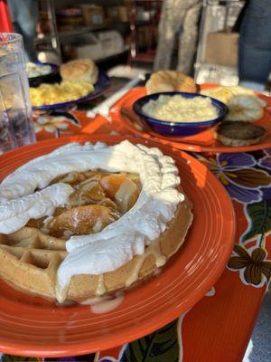 GA Peaches & Cream Waffle Breakfast