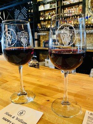 2018 Sangiovese and the NV Crimson Crush - great Happy Hour pours for $5 each