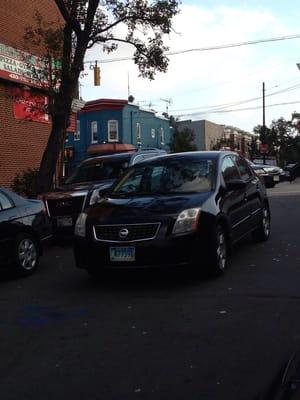 This delivery guy double parks at Hilltop often and blocks traffic.