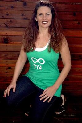 Here's the front of the Infinite Tia tank top.  Why infinite Tia? Because I have always been an Auntie and caregiver my whole life.