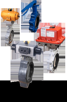 Complete line of automated butterfly valves