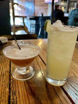 Bourbon martini and Caliente margarita $8 each!