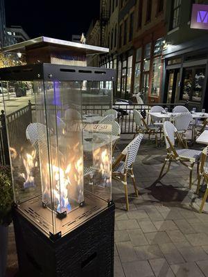 Outside seating at Court Street Kitchen.