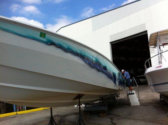 Call Thunderboat for your fiberglass, bottom paint and gel coat repairs